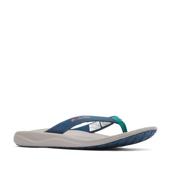 Columbia PFG Flip Flops Blue Green For Women's NZ87609 New Zealand